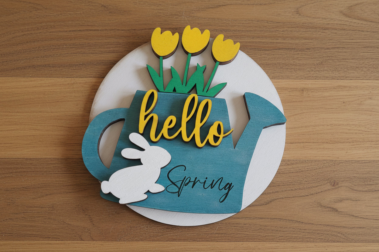 Rustic Wood Welcome Sign interchangeable/seasons of the year