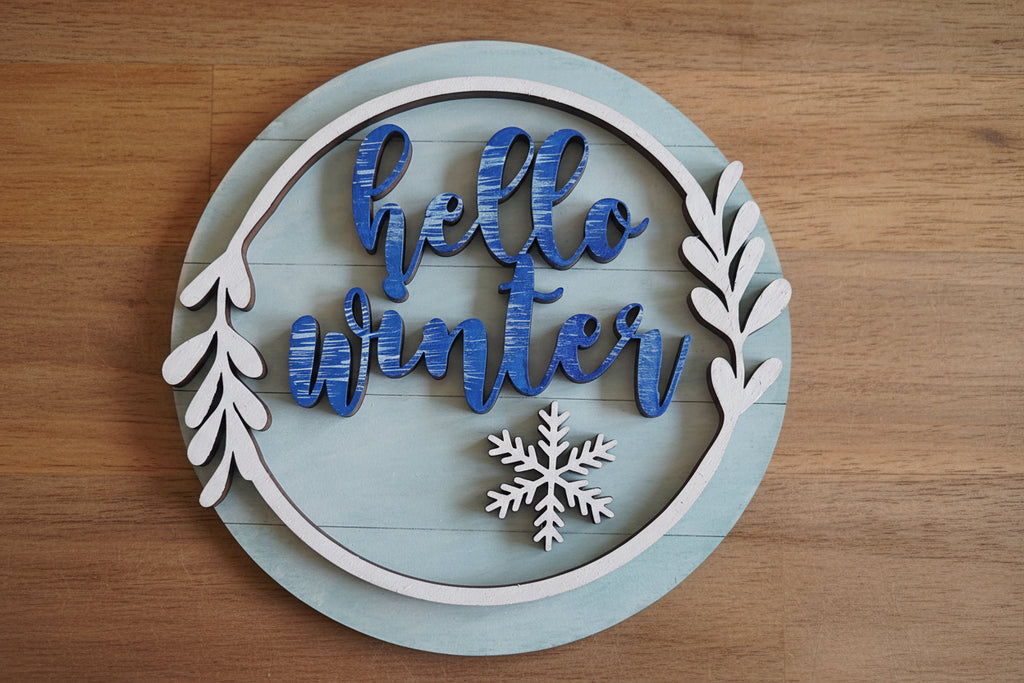 Rustic Wood Welcome Sign interchangeable/seasons of the year